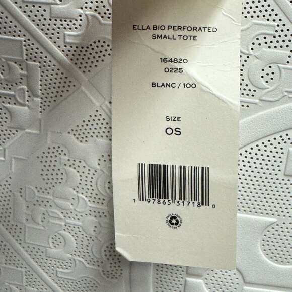 Tory Burch Small Ella Bio Perforated Tote – Blanc - Picture 11 of 11